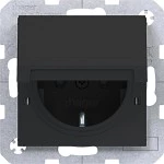 Hager WAS1312BM Steckdose SCHUKO mit Kl.d., Feder, arret., IP44 fähig, SLKL, A/C, n.sw mt 