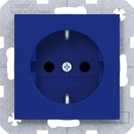 Hager WAS1400C14 Steckdose SCHUKO, erhöhter Berühr.schutz, Schraub-Liftkl., A.x/C.x, cobalt, matt 