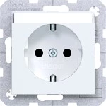 Hager WAS1401WM Steckd. SCHUKO, Beschr.feld, erh. Berühr.schutz, Schr.-Liftkl., A.x/C.x, lwß mt 
