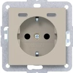 Hager WAS4055C01 Steckdose SCHUKO mit USB Typ C 2fach PD, 20W, A.x/C.x, sand, matt 