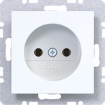 Hager WAS5100WG Steckdose ohne Schutzkontakt, Schraubklemmen, A.x/C.x, lichtweiß glänzend 