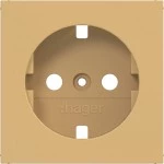 Hager WAS7100C02 Zentralstück für Steckdose SCHUKO, A.x/C.x, hazel, matt 