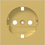 Hager WAS7100C08 Zentralstück für Steckdose SCHUKO, A.x/C.x, gold, metallisch 
