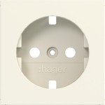 Hager WAS7100C11 Zentralstück für Steckdose SCHUKO, A.x/C.x, shell, matt 