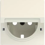 Hager WAS7112C11 ZS Steckd. SCHUKO m. Klappd., Feder, arret., IP44 fähig, A.x/C.x, shell, matt 