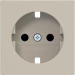 Hager WAS7200C01 Zentralstück für Steckdose SCHUKO, erh. BS, A.x/C.x, sand, matt 