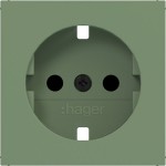 Hager WAS7200C04 Zentralstück für Steckdose SCHUKO, erh. BS, A.x/C.x, aloe, matt 