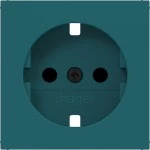 Hager WAS7200C09 Zentralstück für Steckdose SCHUKO, erh. BS, A.x/C.x, azure, matt 