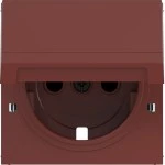 Hager WAS7212C05 ZS Steckd. SCHUKO m. Klappd., Feder, arret., EHBS, IP44 fähig, Ax/Cx, carmin, hg 