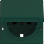 Hager WAS7212C07 ZS Steckd. SCHUKO m. Klappd., Feder, arret., EHBS, IP44 fähig, Ax/Cx, jade, hg 