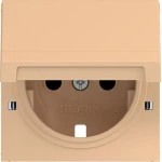 Hager WAS7212C12 ZS Steckd. SCHUKO m. Klappd., Feder, arret., EHBS, IP44 fähig, A/C, petal, matt 