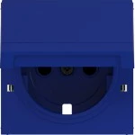 Hager WAS7212C14 ZS Steckd. SCHUKO m. Klappd., Feder, arret., EHBS, IP44 fähig, A/C, cobalt, matt 