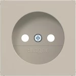 Hager WAS7300C01 Zentralstück für Steckdose ohne Schutzkontakt, A.x/C.x, sand, matt 