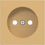 Hager WAS7300C02 Zentralstück für Steckdose ohne Schutzkontakt, A.x/C.x, hazel, matt 