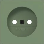 Hager WAS7300C04 Zentralstück für Steckdose ohne Schutzkontakt, A.x/C.x, aloe, matt 