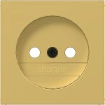 Hager WAS7300C08 Zentralstück für Steckdose ohne Schutzkontakt, A.x/C.x, gold, metallisch 