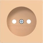 Hager WAS7300C12 Zentralstück für Steckdose ohne Schutzkontakt, A.x/C.x, petal, matt 