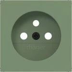 Hager WAS7500C04 Zentralstück für Steckdose mit Schutzkontaktstift, A.x/C.x, aloe, matt 