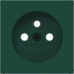 Hager WAS7500C07 Zentralstück für Steckdose mit Schutzkontaktstift, A.x/C.x, jade, halbglänzend 