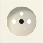 Hager WAS7500C11 Zentralstück für Steckdose mit Schutzkontaktstift, A.x/C.x, shell, matt 