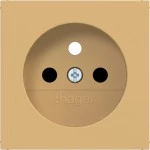 Hager WAS7600C02 Zentralst. f. Steckdose m. Schutzk.stift, erh. BS,A.x/C.x, hazel, matt 