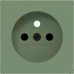 Hager WAS7600C04 Zentralst. f. Steckdose m. Schutzk.stift, erh. BS,A.x/C.x, aloe, matt 