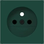 Hager WAS7600C07 Zentralst. f. Steckdose m. Schutzk.stift, erh. BS,A.x/C.x, jade, hg 