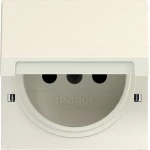 Hager WAS7612C11 ZS Klappd., Feder, arret. Steckd. Schutzk.st., EHBS, IP44 fähig, A/C, shell, ma 