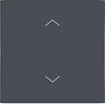 Hager WAW1002AT Wippe 1fach mit Aufdruck Symbol Pfeile, A.x/C.x, anthrazit matt, lackiert 
