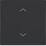 Hager WAW1002BM Wippe 1fach mit Aufdruck Symbol Pfeile, A.x/C.x, nachtschwarz matt 
