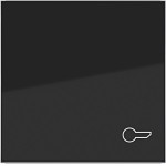Hager WAW1013BG Wippe 1fach mit Aufdruck Symbol für Türöffner, A.x/C.x, nachtschwarz glänzend 