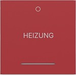 Hager WAW1035RG Wippe 1fach mit Aufdruck Heizung, 0, klare Linse,A.x/C.x, rot gl 