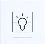 Hager WAW1092WG Wippe 1fach, abtastbares Symbol Licht, klare Linse, A.x/C.x, lichtweiß glänzend 