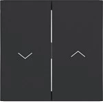 Hager WAW2001BM Wippe 2fach mit Aufdruck Symbol Pfeil, A.x/C.x, nachtschwarz matt 