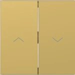 Hager WAW2001C08 Wippe 2fach mit Aufdruck Symbol Pfeil, A.x/C.x, gold, metallisch 