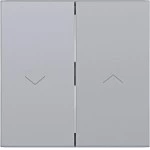 Hager WAW2001TA Wippe 2fach mit Aufdruck Symbol Pfeil, A.x/C.x, titan metallisch, lackiert 
