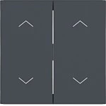 Hager WAW2002AT Wippe 2fach mit Aufdruck Symbol Pfeile, A.x/C.x, anthrazit matt, lackiert 
