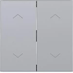 Hager WAW2002TA Wippe 2fach mit Aufdruck Symbol Pfeile, A.x/C.x, titan metallisch, lackiert 
