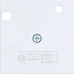Hager WDA2097WG Zentralplatte für FI-Schalter-System, 50x50 mm, A.x/C.x, lichtweiß glänzend 