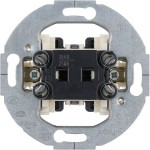 Hager WDE303701 Kreuzschalter Tragring rund, Wipp-Einsatz Unterputz, 10AX/250V 