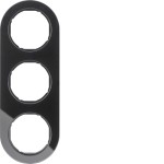 Hager WLD9300GB Rahmen 3fach R.Classic Glas schw 