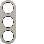 Hager WLD9300STB Rahmen 3fach R.Classic E-Stahl schw 