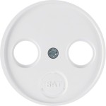 Hager WLF1068WG Zentralstück für Ant. 2/3Loch R.Cl pw 
