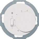 Hager WLN5030WG Temperaturregler mit Öffner, Wippschalter und LED R.classic polarweiß, glänzend 