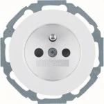 Hager WLS1600WG Steckdose mit Schutzkontaktstift u. erh.BS Serie R.Classic polarweiß, glänzend 