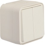 Hager WNC044B Serientaster 2S getr Ein.klem AP W.1 pw 
