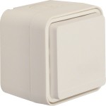 Hager WNC140B SCHUKO AP Steckdose, Feuchtraumsteckdose 1-fach mit Klappdeckel AP W.1 polarweiß