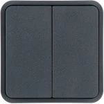 Hager WNT944 Wippe 2fach für Taster BA AP, W.1 IP55, grau 