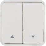 Hager WNT982B Wippe 2fach für Taster BA AP, Bedruckung Pfeile unten, W.1 IP55, p.weiß 