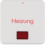 Hager WWW1317PW Wippe mit Linse und rotem Aufdruck Heizung und 0 WGUP polarweiss glänzend 